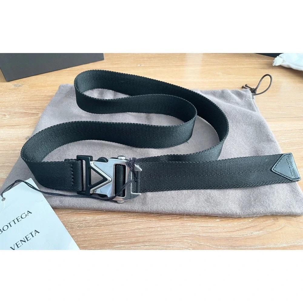 Bottega Veneta Women's/Unisex Nylon Black Belt 657166, Italy, 80 cm